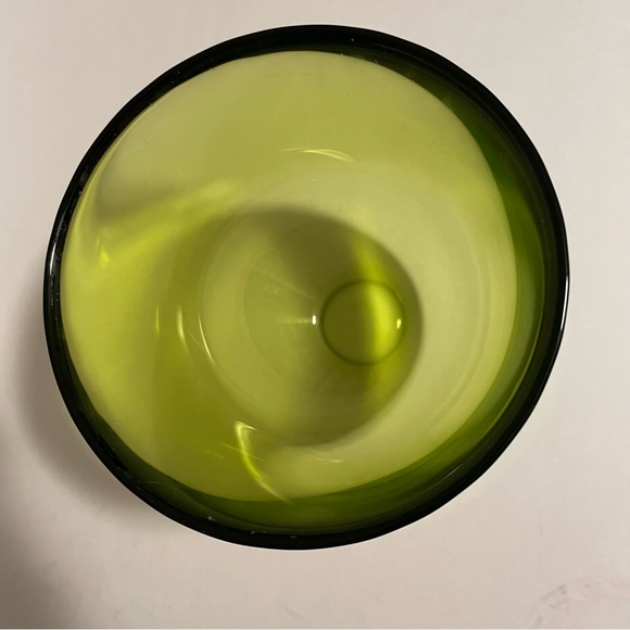 Orrefors Lime Green Bowl 4” Swedish - Picture 10 of 16
